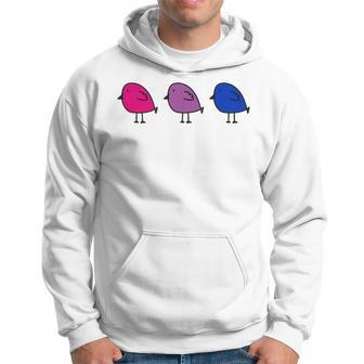 Bisexual Pride Subtle Bi Pride Flag Birds Bi Flag Colors Hoodie - Thegiftio UK