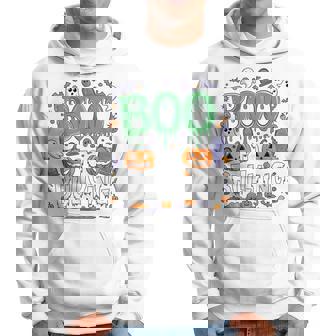 Boo Anti Bullying Halloween Orange Unity Day Boys Hoodie - Monsterry