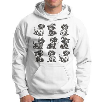 Boo Dachshund Halloween Spooky Dog Wiener Halloween Costume Hoodie - Thegiftio UK