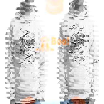 Boo Halloween Doodle Dog In Witch Outfit With Bat Hoodie - Thegiftio