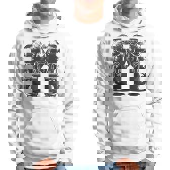 Boxing Gloves Graphic Pugilism Hoodie - Monsterry