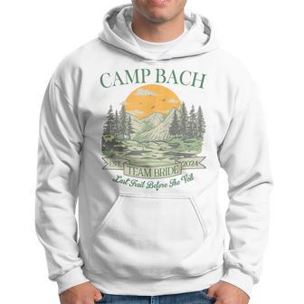 Camp Bach Team Bride Retro Camping Bachelorette Party 2024 Hoodie - Thegiftio UK