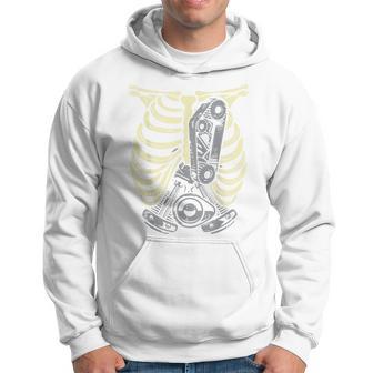 Car Engine Ribs Auto Mechanic Halloween Skeleton Dad Hoodie - Thegiftio UK