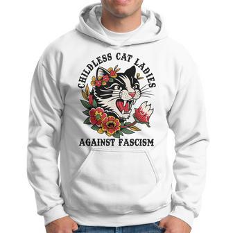 Childless Cat Ladies Against Fascism Feminist Hoodie - Thegiftio UK