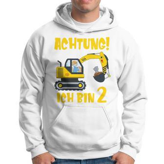 Children's Achtung Ich Bin 2 Jahre Alt Bagger Zum 2Nd Birthday Boys Kapuzenpullover - Geschenkecke