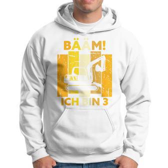 Children's Bäm Ich Bin 3 Drei Jahre Boy 3Rd Birthday Digger Kapuzenpullover - Geschenkecke