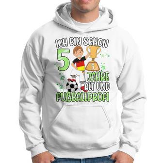 Children's Football Boy 5Th Birthday Ich Bin Schon 5 Jahre 80 Kapuzenpullover - Geschenkecke