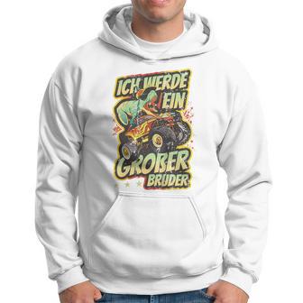 Children's With Ich Werde Großer Bruder 2023 Trex Monster Truck 80 Kapuzenpullover - Geschenkecke