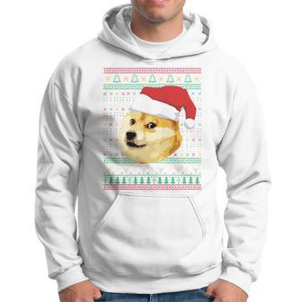 Christmas Doge Meme Shiba Inu Santa Ugly Sweater Xmas Hoodie - Thegiftio UK
