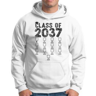 Class Of 2037 Grow With Me With Space For Checkmarks Hoodie - Thegiftio UK