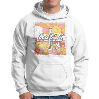 Coca-Cola Retro Sunlight & Flowers Poster Hoodie - Thegiftio UK