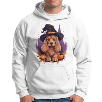 Cocker Spaniel Halloween Dog Witch Hoodie - Thegiftio UK