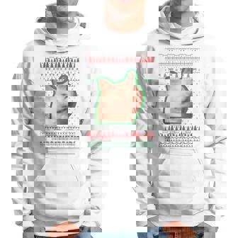 Confused Laughing Cat Dank Meme Blep Mlem Christmas Sweater Hoodie - Monsterry