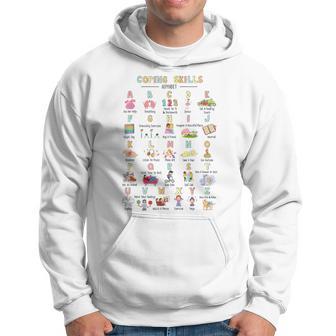 Coping Skills Alphabet Mental Health Awareness Counselor Hoodie - Thegiftio UK