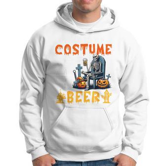 My Costume Now Give Me A Beer Halloween Skeleton Drinking Hoodie - Thegiftio UK