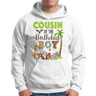 Cousin Of The Birthday Boy Wild Zoo Theme Safari Party Hoodie - Thegiftio UK