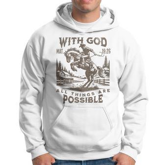 Cowboy Bible Scripture Verse Western Jesus For Faith Hoodie - Thegiftio UK