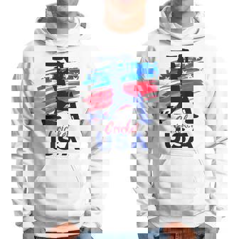 Cricket Support Team Flag Usa Batsman Bowler American Hoodie - Monsterry