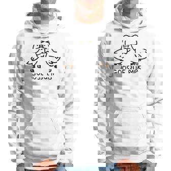 Cute Goose Bumps Goose Embroidery Geese Fist Bump Pun Hoodie - Seseable