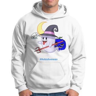 Cute Halloween Autism Awareness Spooky Ghost Pumpkin Bekind Hoodie - Thegiftio UK