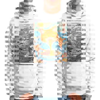 Cute Japanese Ramen Cat The Great Wave Hoodie - Thegiftio
