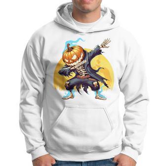 Dabbing Skeleton Headless Pumpkin Dab Dance Boys Halloween Hoodie - Thegiftio UK
