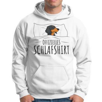 Dachshund Pyjama With Writing “Offizielles Schlaf” Idea Kapuzenpullover - Geschenkecke