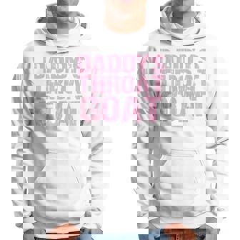 Daddy's Throat Goat Sexy Adult Distressed Profanity Hoodie | Seseable CA