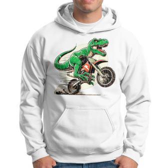 Dinosaur Motocross T-Rex Dirt Bike Hoodie - Thegiftio UK