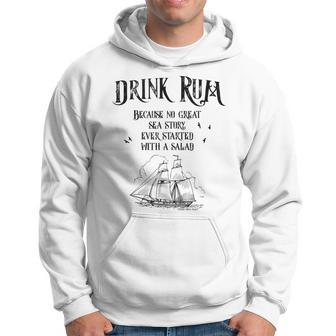 Drink Rum Pirate And Sailor's Sea Stories Sailing Hoodie - Thegiftio UK