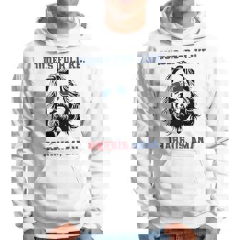 Dudes For Like Harris Man White Dudes For Harris Hoodie | Mazezy