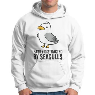 Easily Distracted By Seagulls Seagull Lover Hoodie - Thegiftio UK