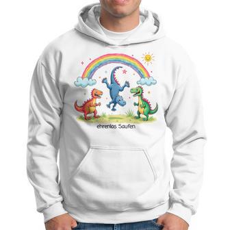 Ehrenlos Saufen X Excessiver Alkoholkonsum Dino Drawing Kapuzenpullover - Geschenkecke