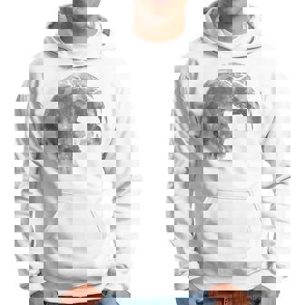 English Bulldog Moon Silhouette Lazy Halloween Costume Hoodie | Seseable UK