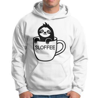 Faultier Und Kaffee Sloffee Lustig Witze Sarkastisch Kapuzenpullover - Geschenkecke