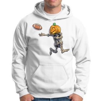 Football Skeleton Halloween Boys Football Halloween Hoodie - Thegiftio UK