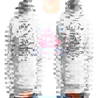 Fourth Of July Spilling The Tea 1773 American History Hoodie - Thegiftio UK