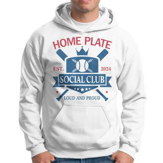 Baseball Home Plate Social Club Hoodie - Thegiftio UK