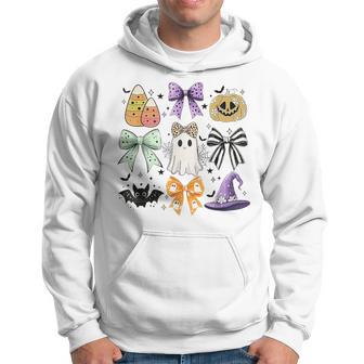 Coquette Bow Halloween Costume Ghost Boo Hoodie - Thegiftio UK