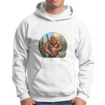 Fishing Hunting Halloween Humor Hunter Bigfoot Hoodie - Thegiftio UK
