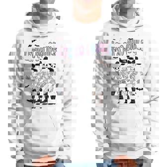 Halloween Lets Go Ghouls Dancing Skeleton Ghost Outfit Hoodie - Monsterry