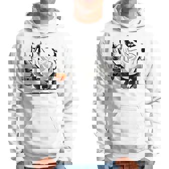 Rhino Ghost Halloween Costume Rhinoceros Jackolantern Hoodie - Seseable