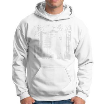 Sasquatch Bigfoot Walking Dog In Woods With Alien Ufos Hoodie - Thegiftio UK