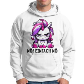 Unicorn Nö Einfach Nö Slogan Kapuzenpullover - Geschenkecke