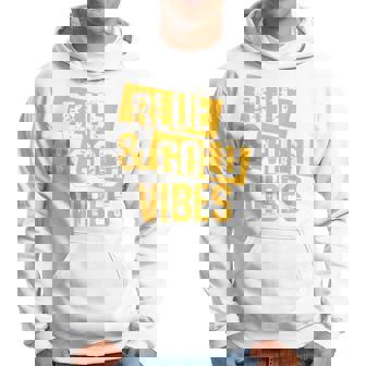 On Gameday Football We Wear Blue And Gold School Spirit Hoodie - Thegiftio UK