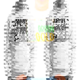 On Gameday Football We Wear Green And Gold School Spirit Hoodie - Thegiftio UK