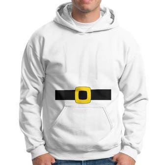 Garden Gnome Costume White Beard And Belt With Buckle Print Hoodie - Thegiftio UK