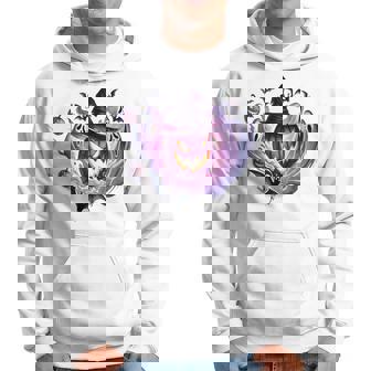 Glow In The Shadows Pumpkin Ghosts Bats Halloween Matching Hoodie - Monsterry