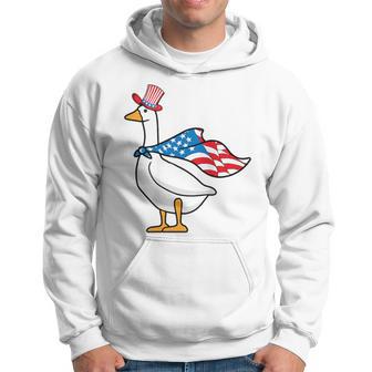Goose American Silly Goose 4Th Of July Patriotic Day Hoodie - Thegiftio UK