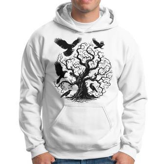 Gothic Raven Tree Hoodie - Thegiftio UK